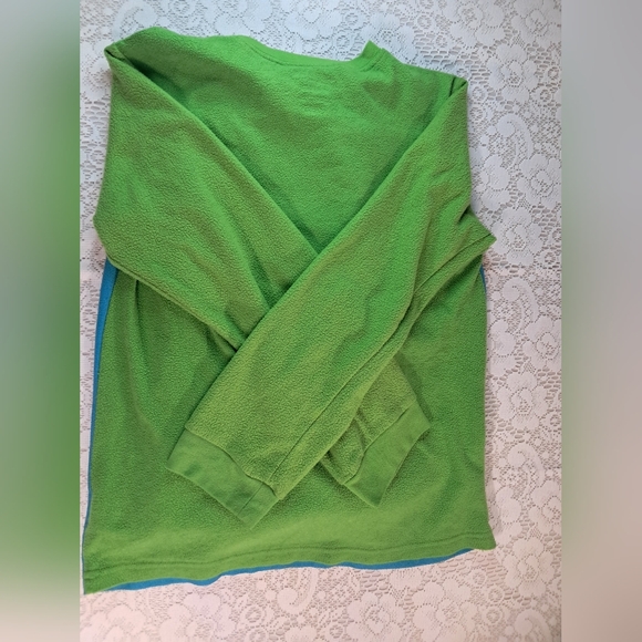 Like NEW 2 PIECE PJ SET Kids Large Long Sleeve Shirt - Blue and Green - Picture 8 of 14